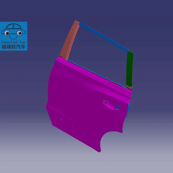 Left rear door assembly - electrophoresis