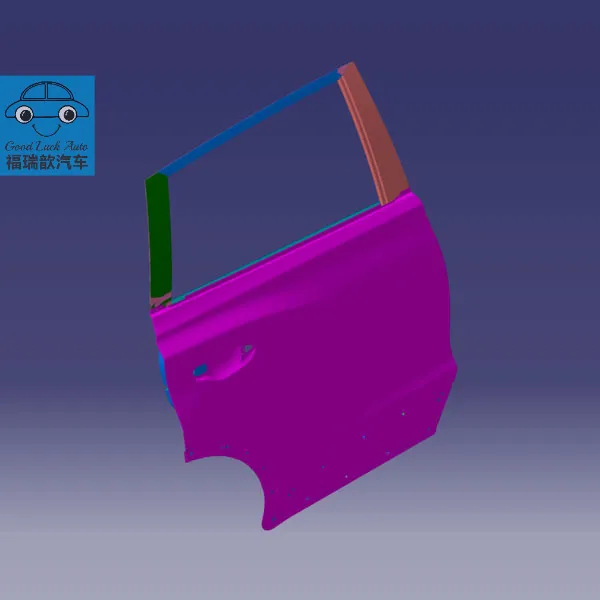 Right rear door assembly - electrophoresis