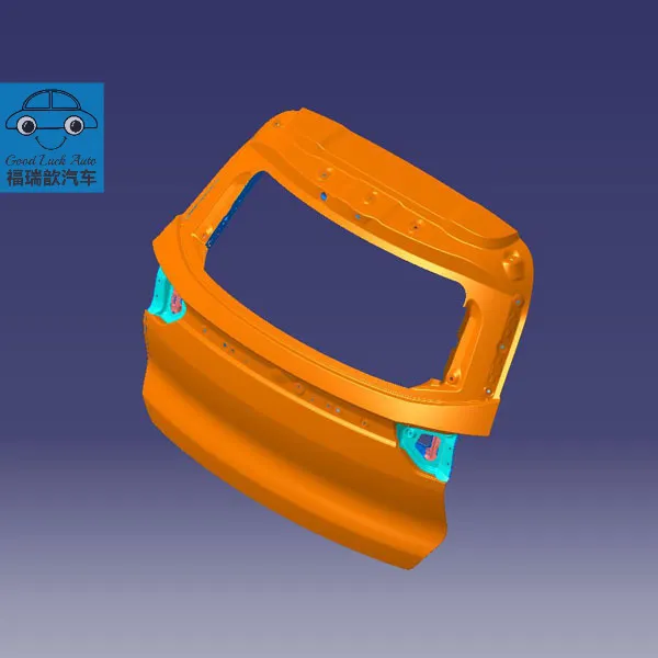 Rear door panel assembly - electrophoretic coating