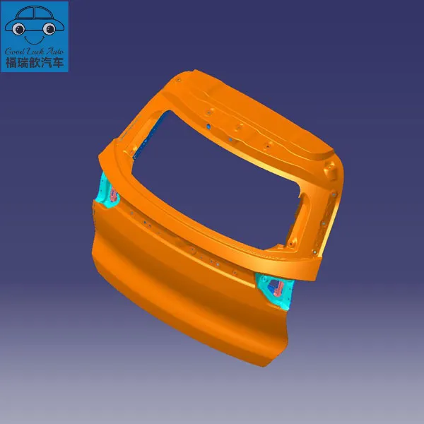 Rear door panel assembly - electrophoretic coating