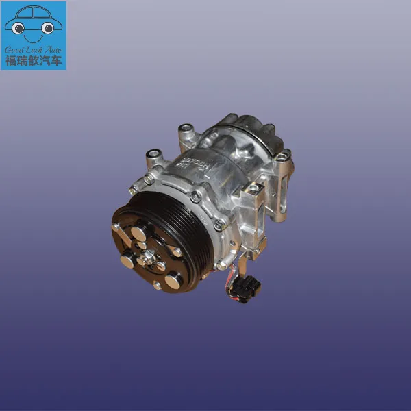 Multi-ribbed belt air conditioning compressor assembly