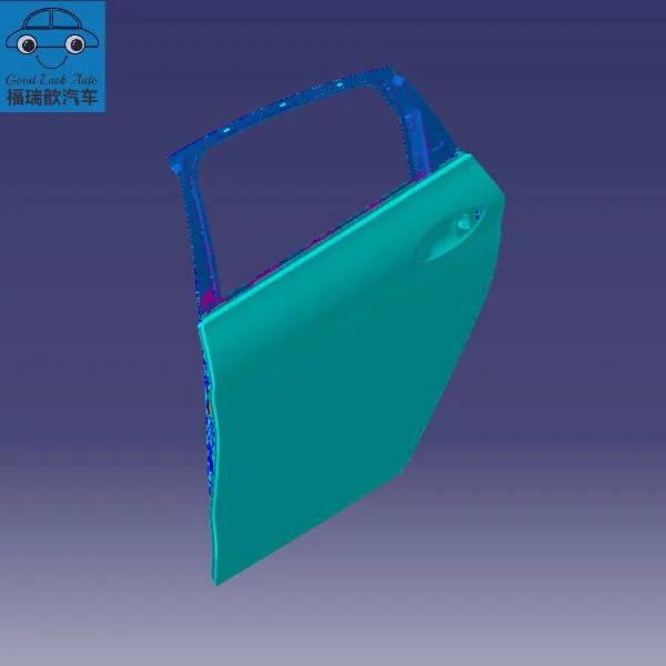 Left rear door body assembly